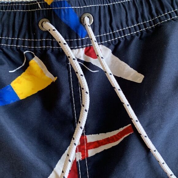 Tommy Hilfiger vintage Swim Trunks Shorts Mesh Lined Retro Flag Logo Large - Picture 4 of 6